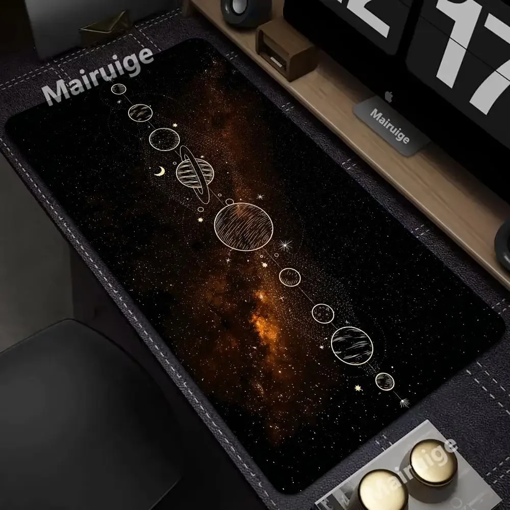 Galaxy Mauspad, groß, für Computer, Büro, Spiel, Tischsets, XXL, Gummi, rutschfest, Gaming-Tastatur, Mauspads, lange Schreibtischunterlagen
