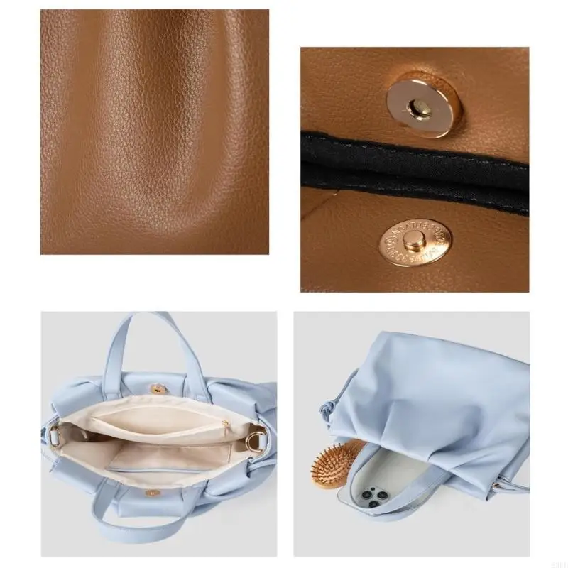 

Женская сумка, большая вместительная сумка на плечо, сумка из искусственной кожи, плиссированная сумка через плечо, сумка с