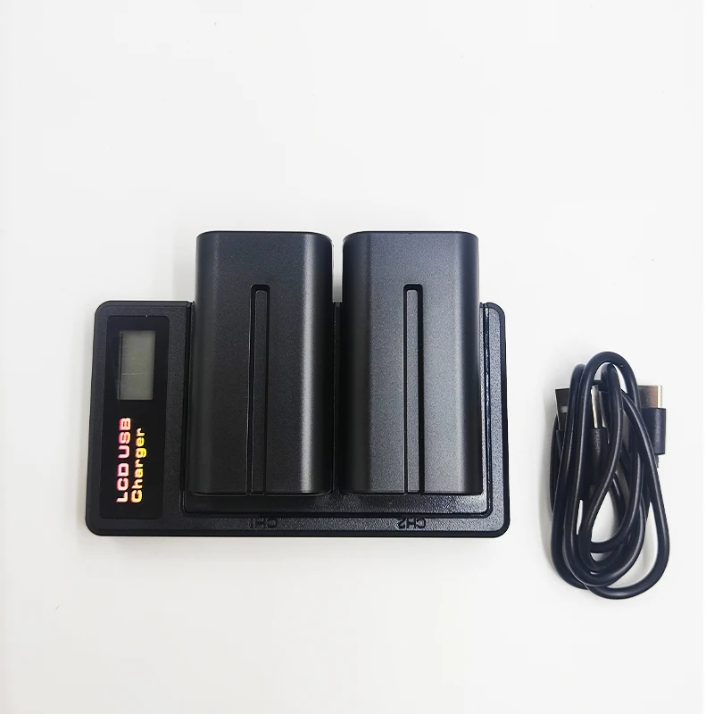 for Sony 2600mAh NP-F550 NP-F330 NP F550 NP F330 Camera Battery + LCD Dual USB Charger for Sony NP-F550