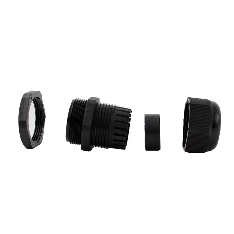 10pcs Waterproof Cable Gland PG7 PG9  PG13.5 PG16 PG11 Black Plastic Seal Joint Nylon IP68 White Cable Fixing Nylon Connector