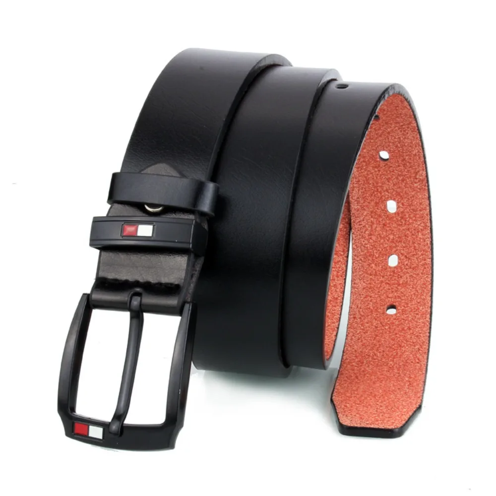 

Vintage Versatile Leather Belt Luxury Brand Man Business Leisure Belt Pin Buckle Waistband