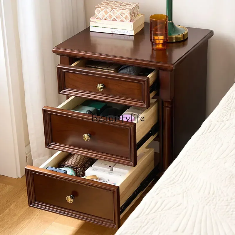 44American Furniture All Solid Wood Mini Locker Vintage Mark Bedside Table