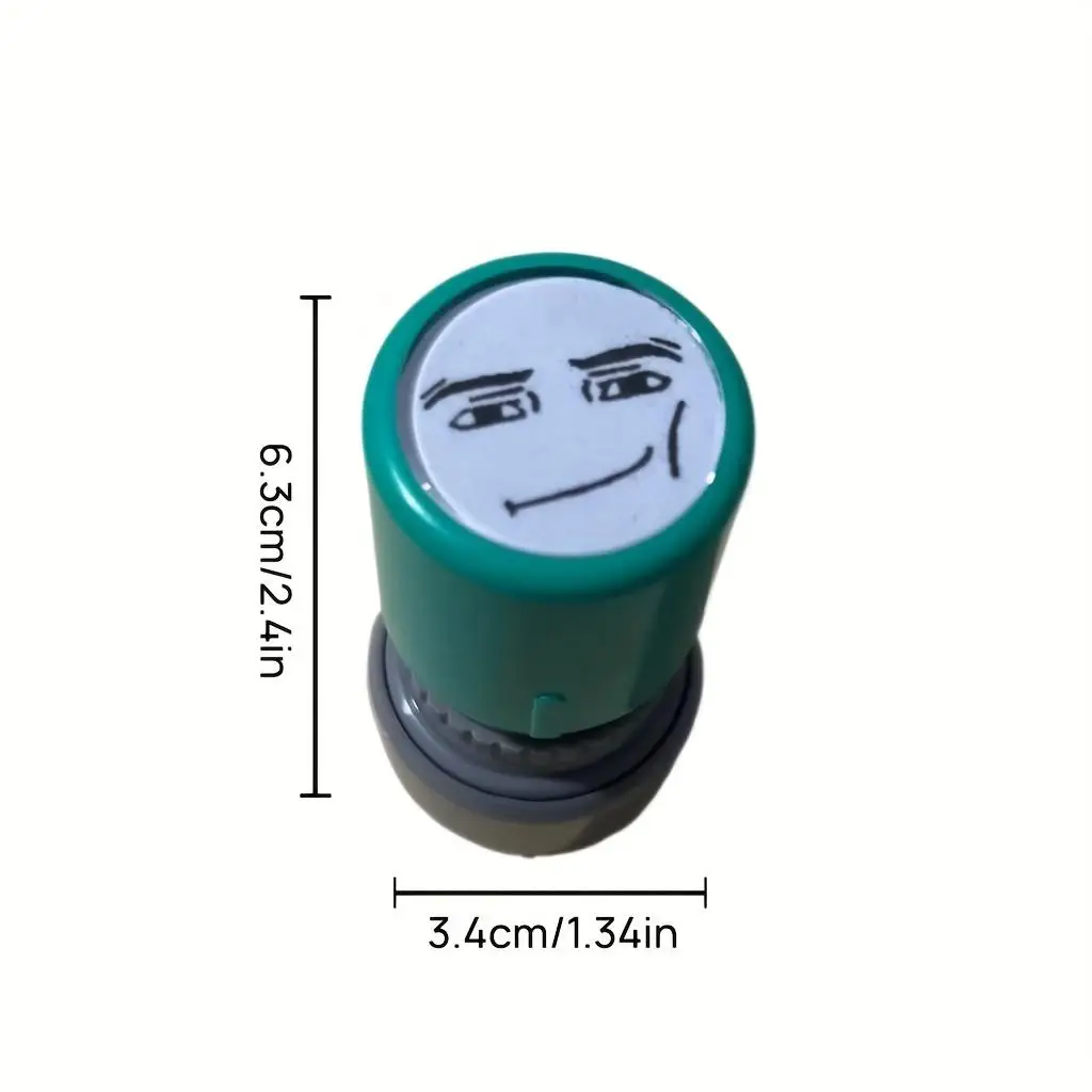 1pc Emoji Stamp Press Style Fun Ink Stamp,Cute and Interesting Emoticon Design for Office Use, Ideal for Labels and Instructions