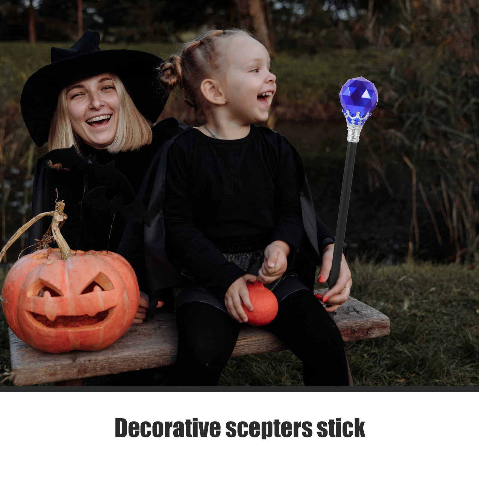 Accessoires légers pour Halloween, 1 pièce, sceptre pour enfants, décoration de fête, Cosplay, sceptre de marche, accessoires décoratifs