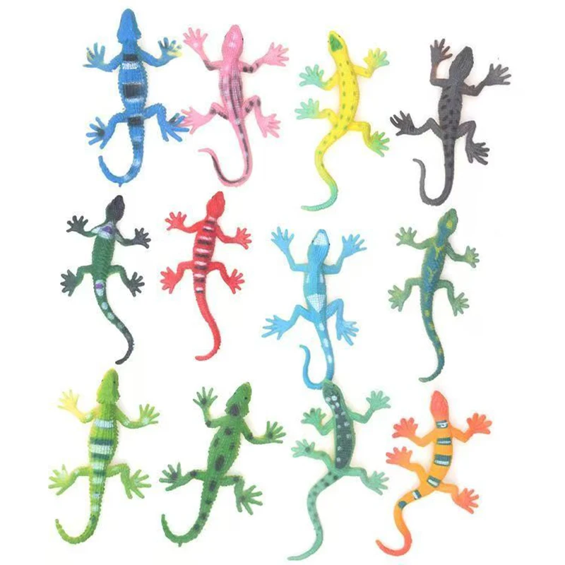 

12PCS Mini Lizard Figurines Small Realistic Reptile Animals Educational Gifts For Kids Halloween Party Favors Stocking Stuffers