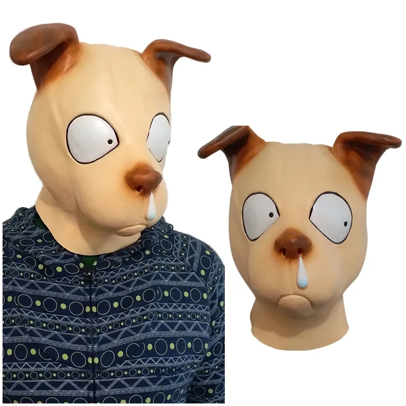 

Snot Dog Mask Cosplay Animal Puppy Latex Helmet Creative Funny Cute Full Face Headwear Halloween Masquerade Party Costume Prop