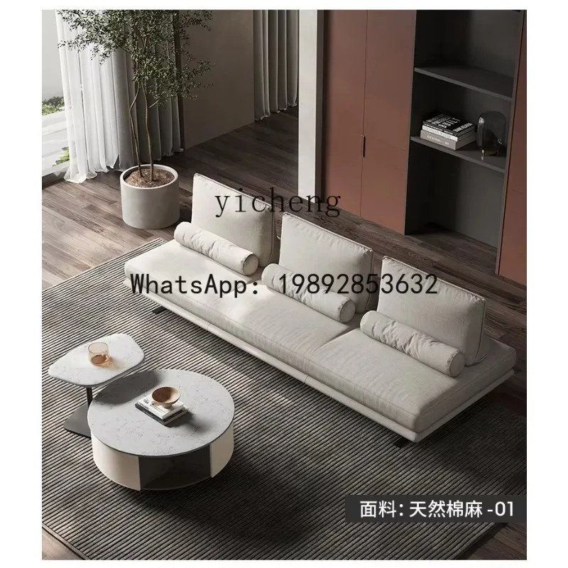 YFY  Modern Simple Living Room Home Cloth Sofa Three-person Straight Row Sofa Fabric Sofa