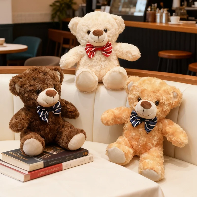 

28cm Classics Teddy Bear Plush Toy Bowtie Bear Plush Doll Soft Stuffed Animal Doll Kid Cute Birthday Gift Teddy Bear