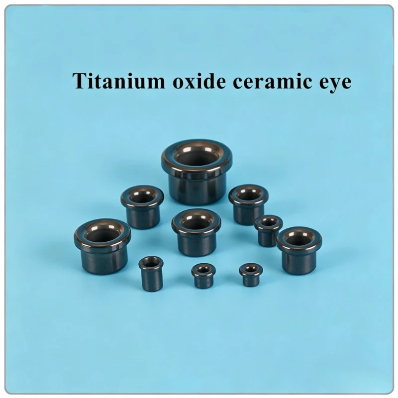 Black Oxide Ceramic Textile Winding Eye, Anti-Static Wear-Resistant Alumina Guide Eye Yarn