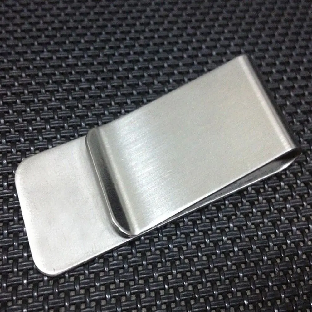 Convenient Hot Sale Stainless Steel Metal Clip Credit Card ID Clip Slim Pocket Cash Clamp Wallet Men Purse Money Clip