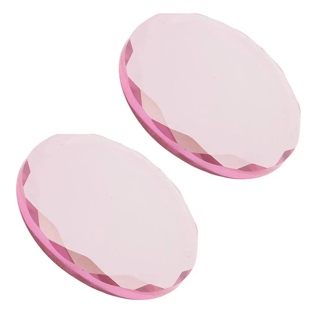 Glass Eyelash Extension Supplies Palette Pink Lash Adhesive Holder Tray for Professional Lash Artists