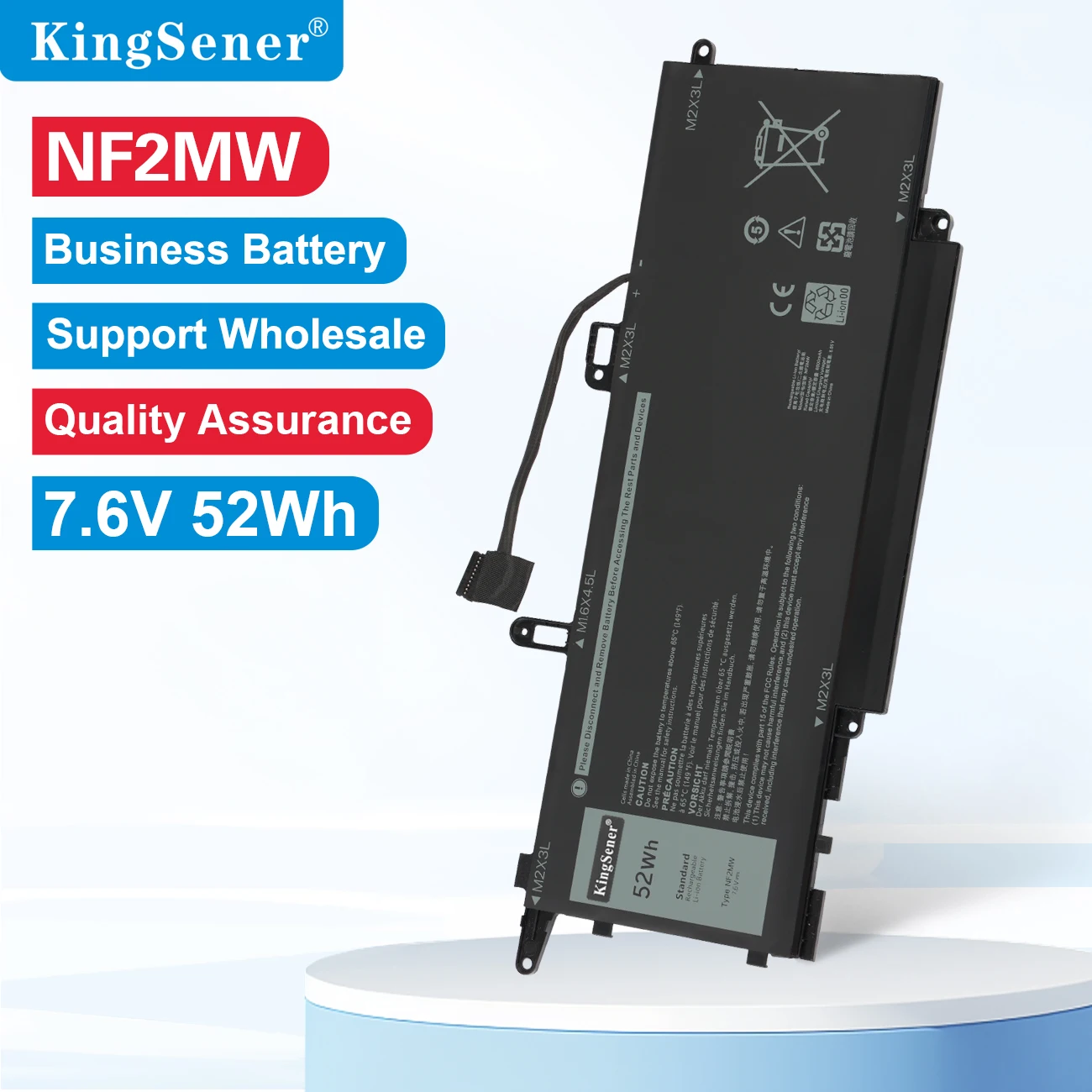 

KingSener NF2MW 7,6 В 52 Втч Аккумулятор для ноутбука Dell Latitude 7400 2-в-1 9410 серии 2-в-1 85XM8 085XM8 0C76H7 C76H7 GJD1V
