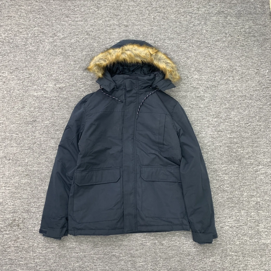 

Waterproof Windproof Men's Workwear Cotton Jaet Removable Cotton Work Clothes Outerwear Stand Fit Busin Gentleman Sle