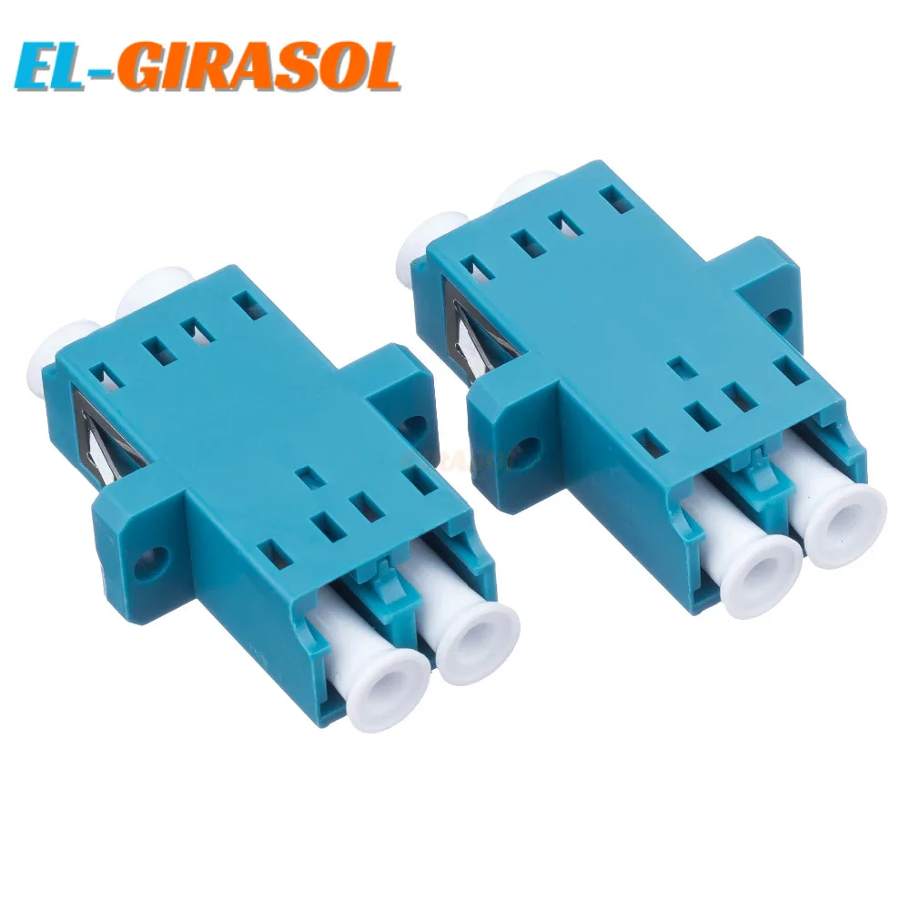 

Fiber Adapter Connector Duplex LC UPC Flange Connector Optic Adapter LC Intergrated style Duplex DX SM LC-LC FTTH