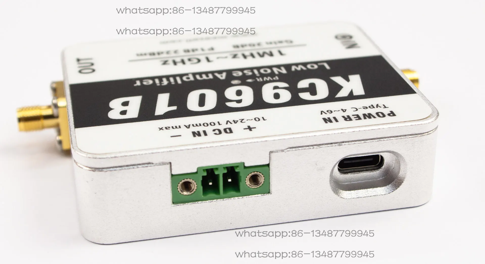 

KC9601B 1GHz High IP3 Low Noise Amplifier LNA Module USB Powered, High Gain, High Linearity