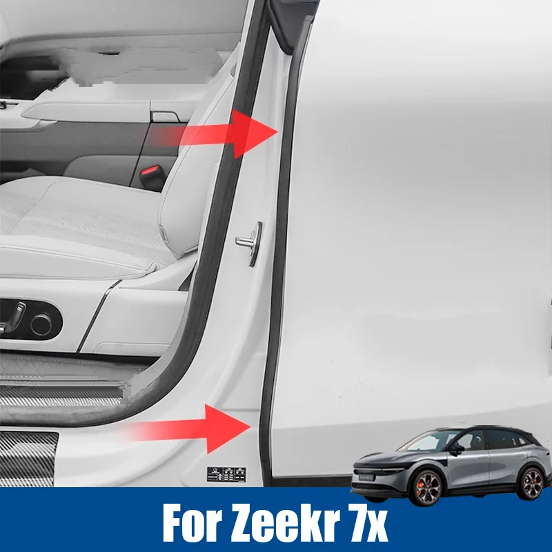 

For Zeekr 7X 2025 2024 Car shaped sealing strips B -pillar noise reduction sound insulation shock absorption rubber Accessories