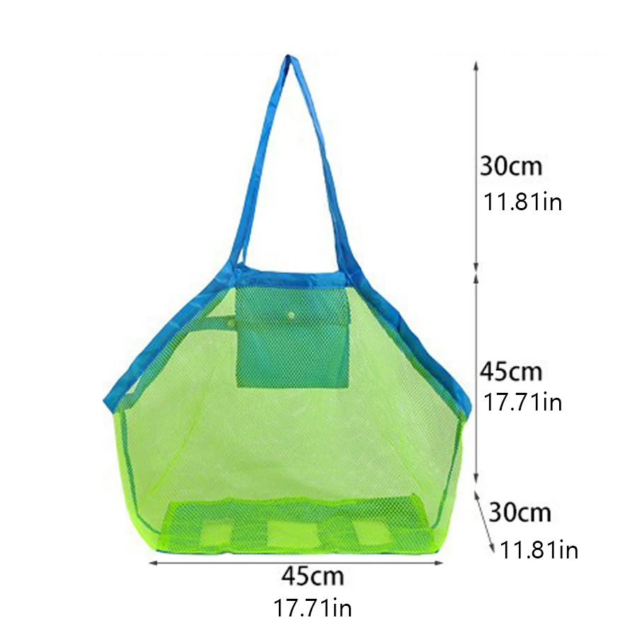 Large Mesh Beach Bag Children's Toy Storage Bag for Playing in the Sand, Digging Shells, Travel Mesh Bag, Beach Bag