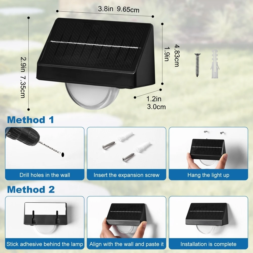 LED Solar Trapverlichting Hek Outdoor Waterdichte Solar Step Lights IP65 voor Muur Achtertuin Veranda Dek Tuin Patio Decor