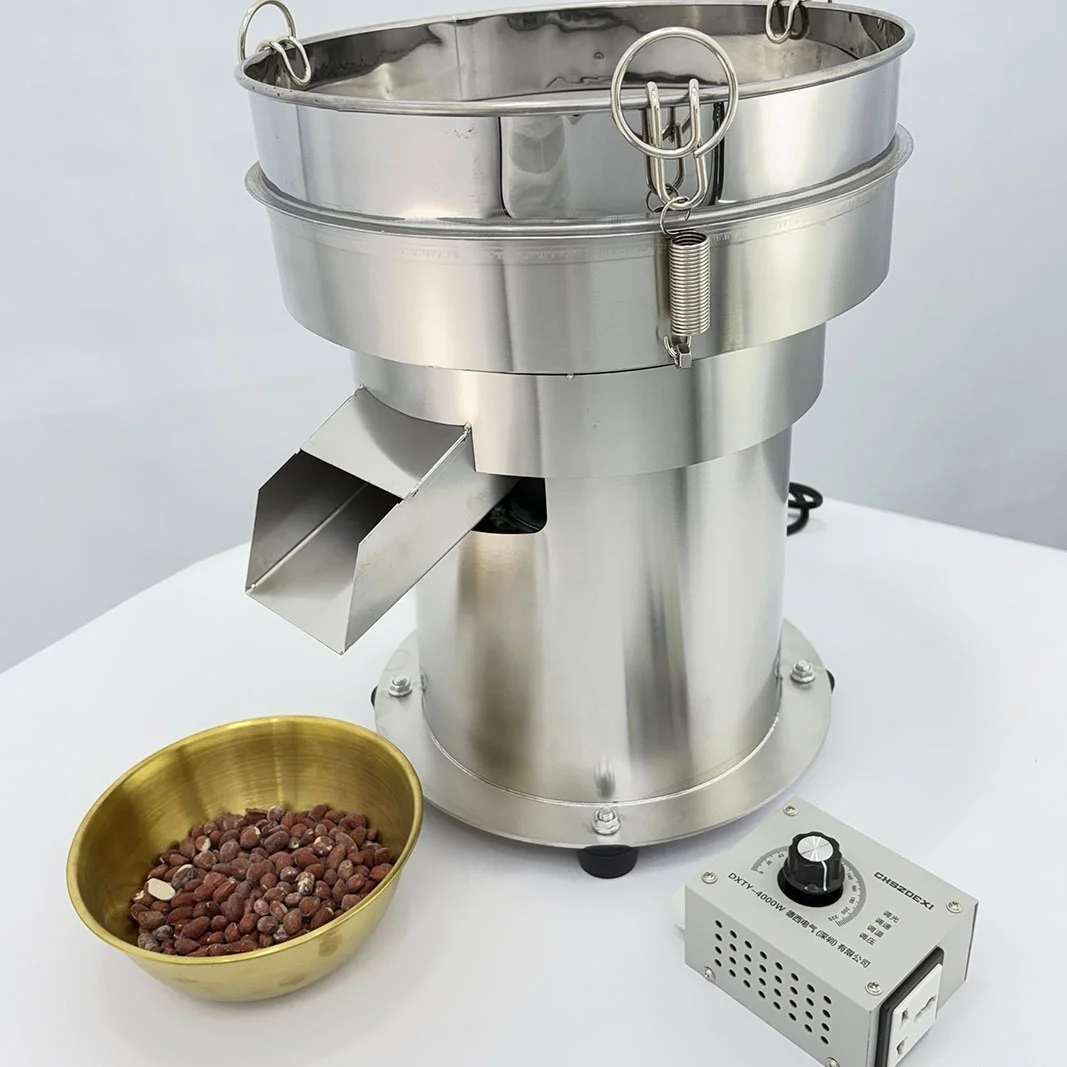 Multi-layer Vibration Screening Machine Double Outlet Electric Screen for Soy Milk Grain Processing Machinery
