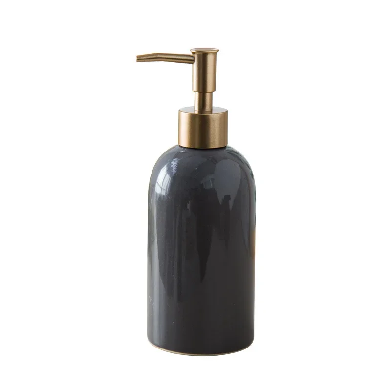 Simple Ceramic Soap Liquid Bottle Hand Sanitizer Bottle Solid Color Bathroom Creative Dispensing Bottle Squeeze Bottle