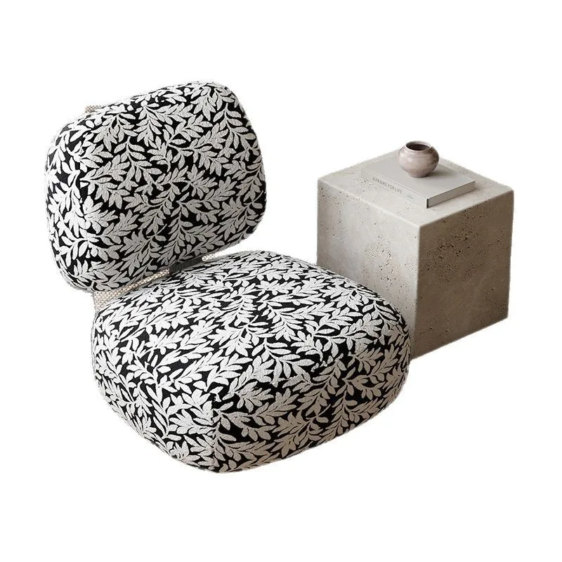 

Single printed fabric single sofa solid wood sofa B & B cafe antique leisure