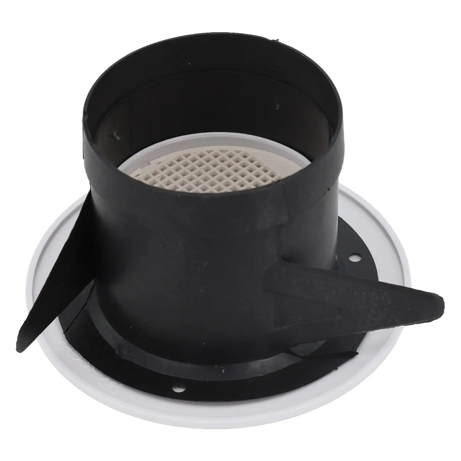 Round Louvered Duct Vent Cover Adjustable ABS Wall Ceiling Grille For Bathroom Office-Exhaust 75-200mm White