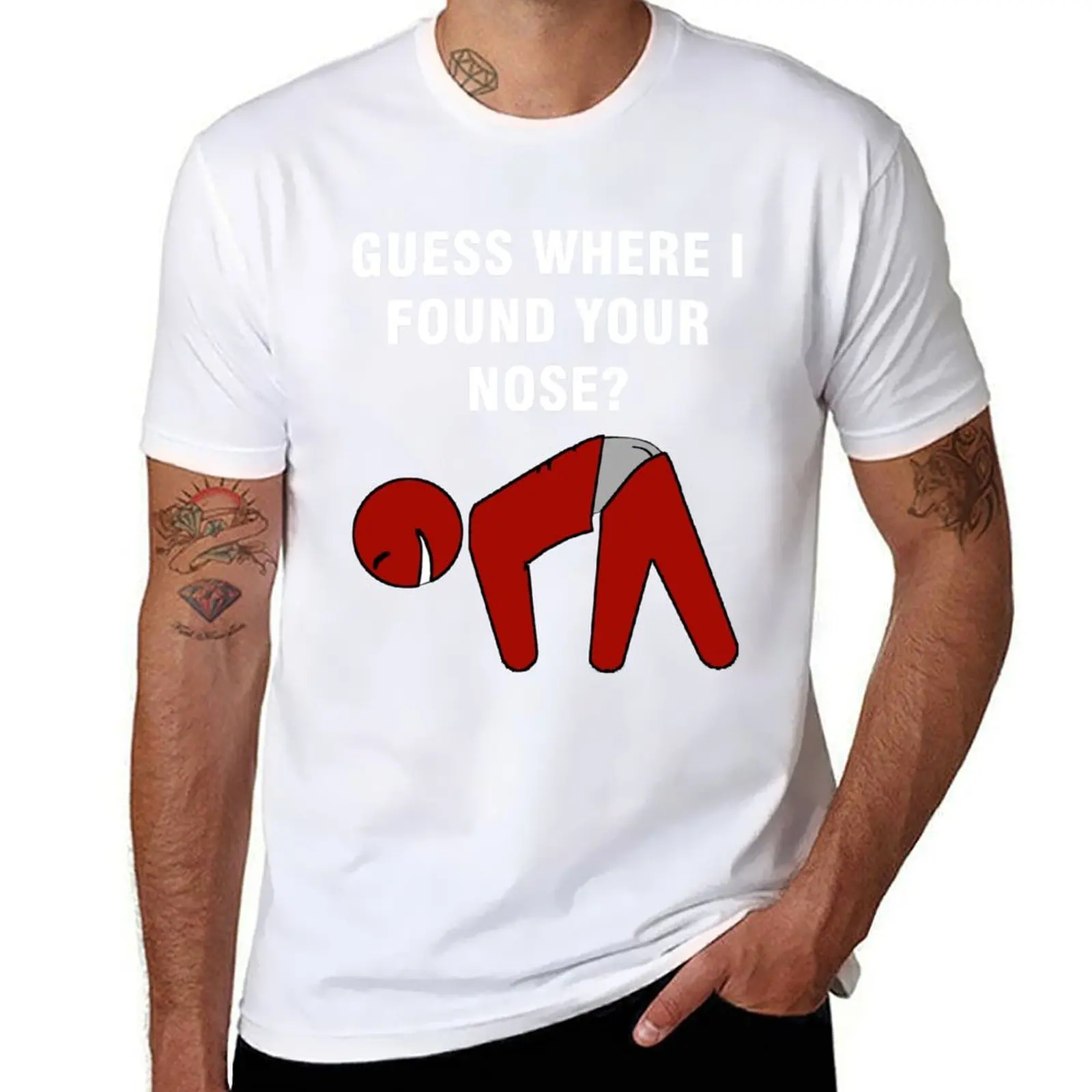 

Guess Where I Found Your Nose T-Shirt g man t shirts for men cotton t shirt pack T-Shirt