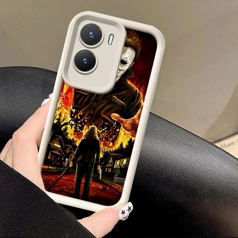 Horror Movie Halloween Phone Case For VIVO V30 X80 X90 X100 Pro V29E V30E V40 Y75 Y78 Y100 Y02 Y17 Y22 Y76 S Y03 Y21 Y27 Y28 Y35