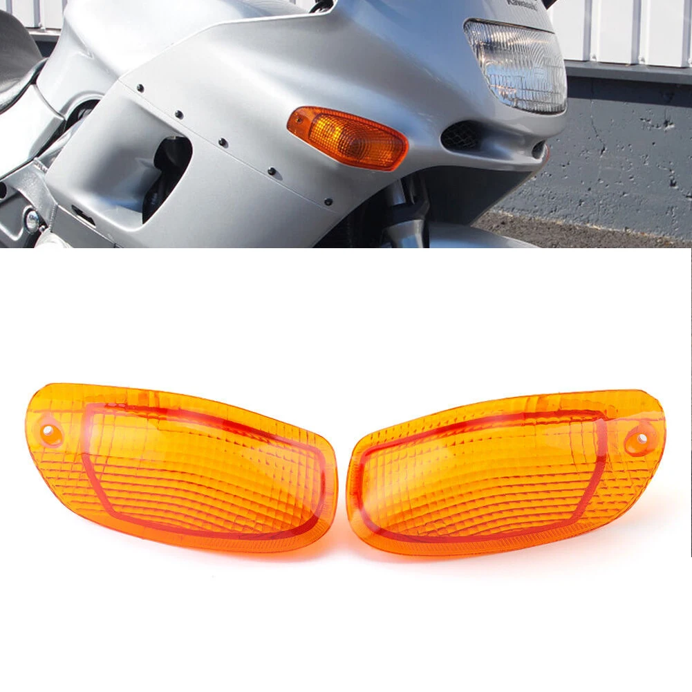 

1 Pair Amber Front Turn Signal Light Blinker Lens Covers Plastic Fit for KAWASAKI ZZR1100D ZX-11 ZZR1200