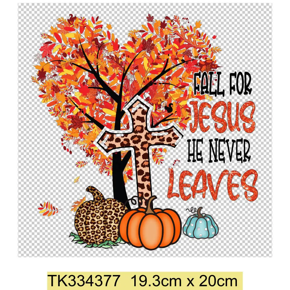 Thanksgiving Hello Fall Vinyl Heat Transfers Patches Decals Turkey Autumn Slogan Design Heat Transfer Stickers for Clothes