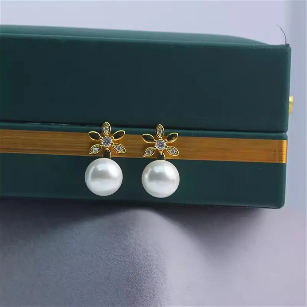 

Gold Plated Pearl Earring Settings, DIY Jewelry Making Supplies, Blank Ear Stud Bases for Handmade Accessories, 1Pair No Pearl