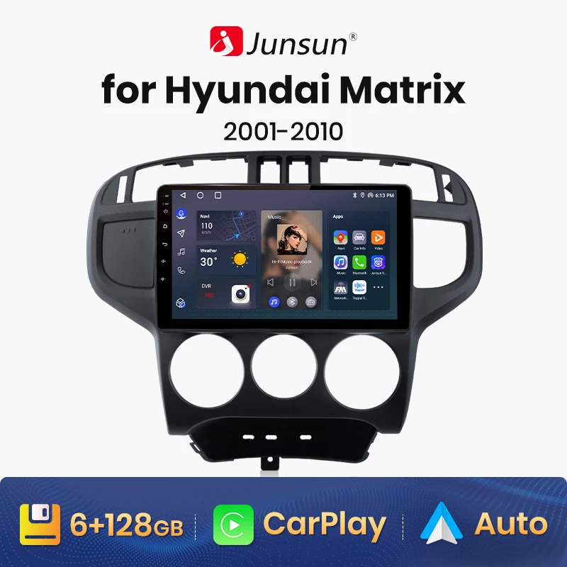 

Автомагнитола Junsun V1 для Hyundai Matrix 2001-2010, 4G, GPS