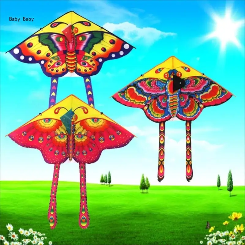 35x19’’ Single Line for Butterfly Outdoor Wind Flying Toy Best Gift for Children Family Gathering Garden Yard Game Q81A