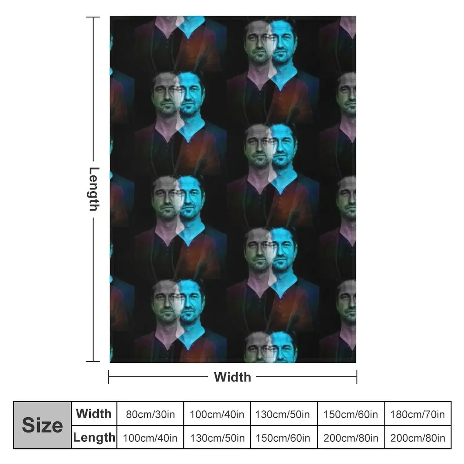 Gerard Butler Throw Blanket couch cozy soft plush fuzzy picnic outdoor blanket