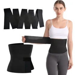 Vrouwen Taille Trainer Onzichtbare Wrap Taille Trainer Abdominale Taille Trimmer Riem Zwart Verstelbare Fitness Workout Riem