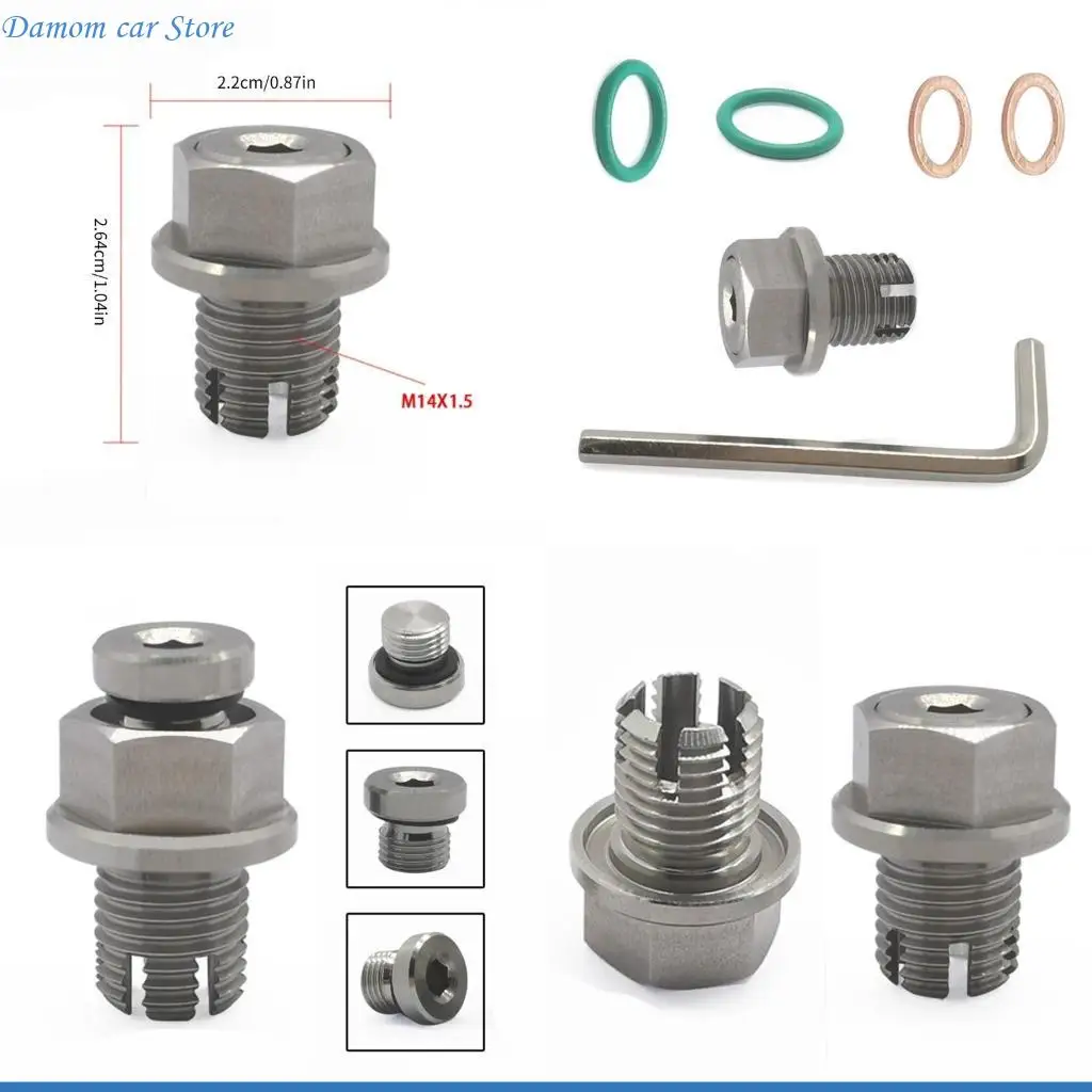

A2UC Easy to Use Stainless Steel Oil Drain Plug Repair Anti Leakage Oil Drain Plug Repair Simple Operation for Car