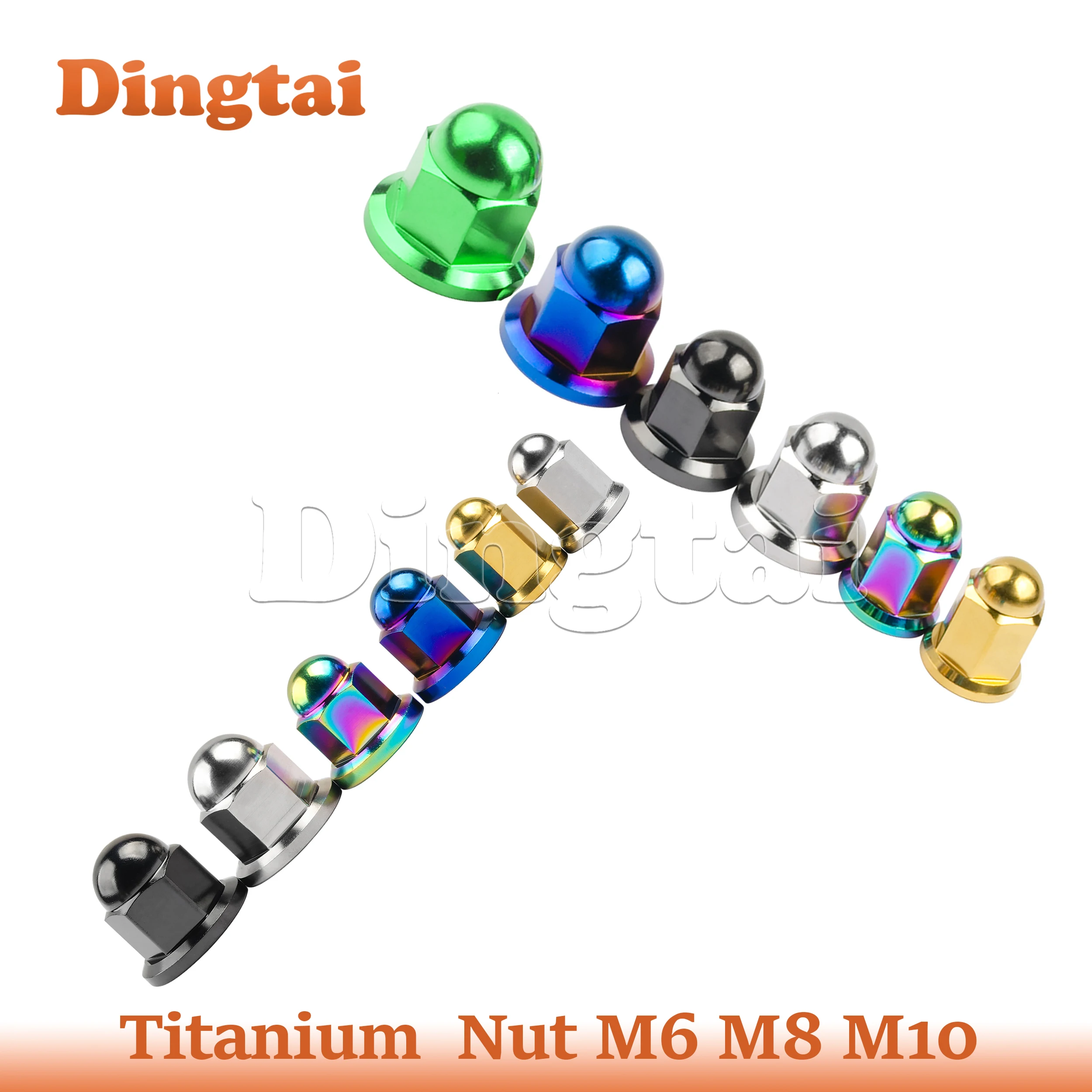 

Dingtai Titanium Dome Head Nut M6X1.0mm M8/M10X1.25mm for Bicycle Motorcycle