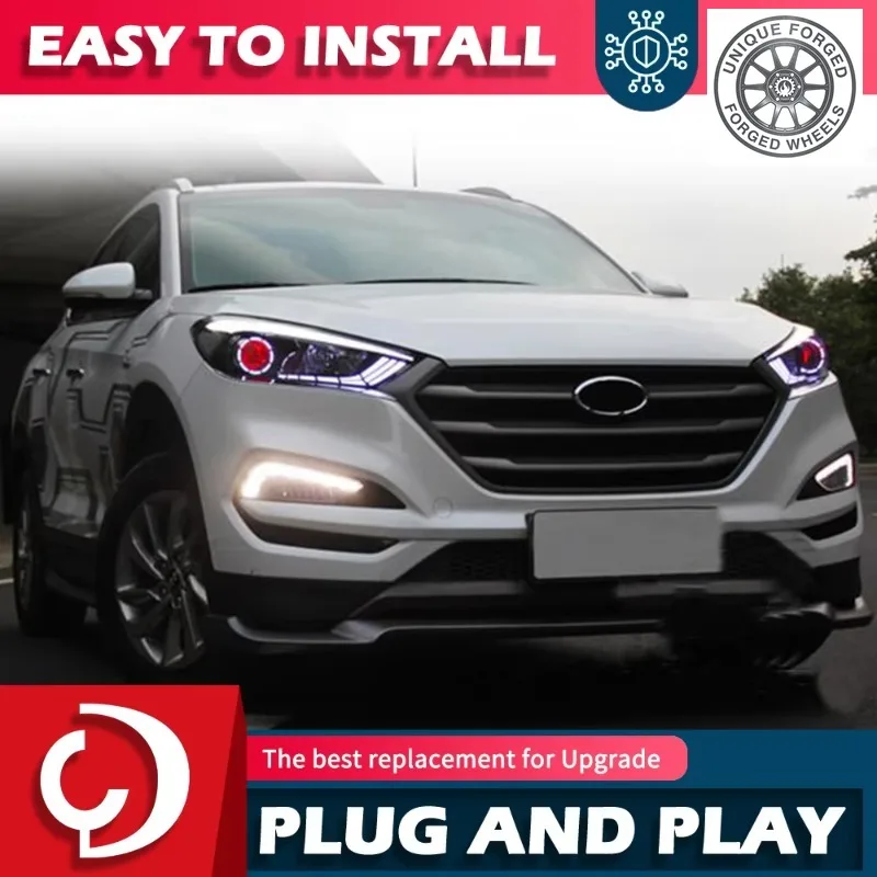 26 StyleCar Styling Head Lamp For Hyundai Tucson Headlights 2015-2018 New Tucson LED Headlight DRL Hid Bi Xenon Auto Accessories