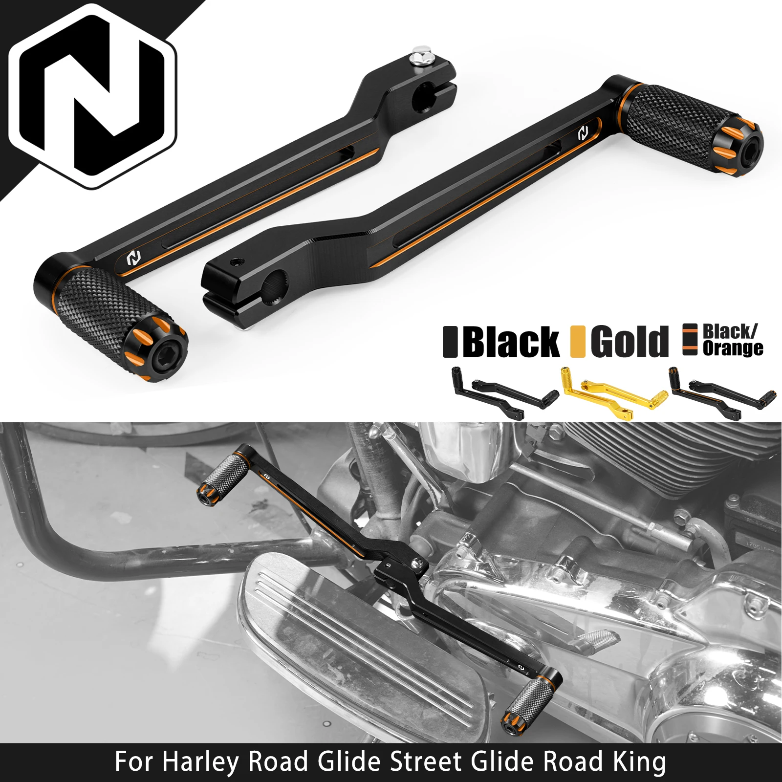 

Extended Shifter Levers For Harley Street Glide Road Glide Road King Fat Boy 114 Tri Glide Ultra Ultra Limited CVO Street Glide