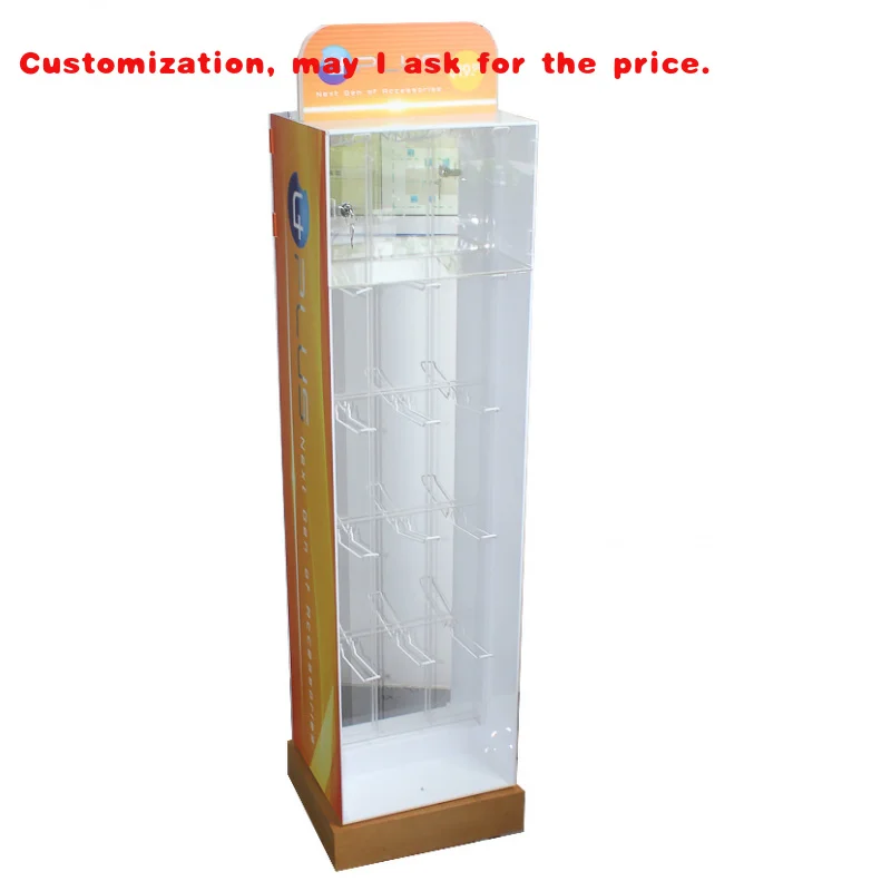 custom.Tinya Floor Display Acrylic Retail Shop Cellphone Mobile Accessory Display Rack Stand Wall USB