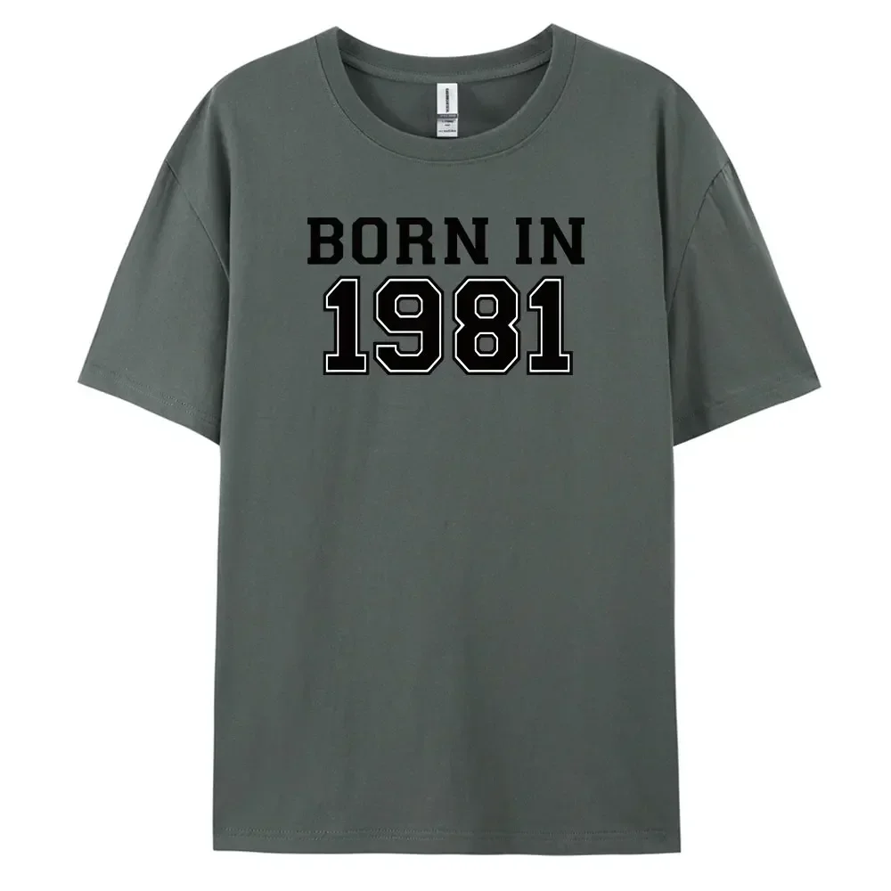 BornIn1981 Vintage Classic and Casual Cotton Tee for Men’s Summer Wardrobe