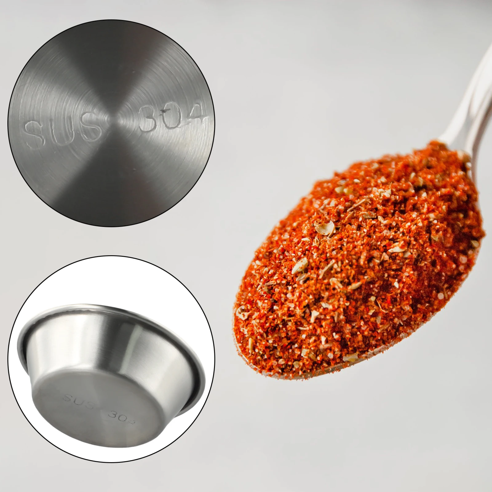 1pc Stainless Round Steel Seasoning Dish Dipping Small Bowl Sauce Cup Fruits Olives Nuts Tableware For Homes Restaurants