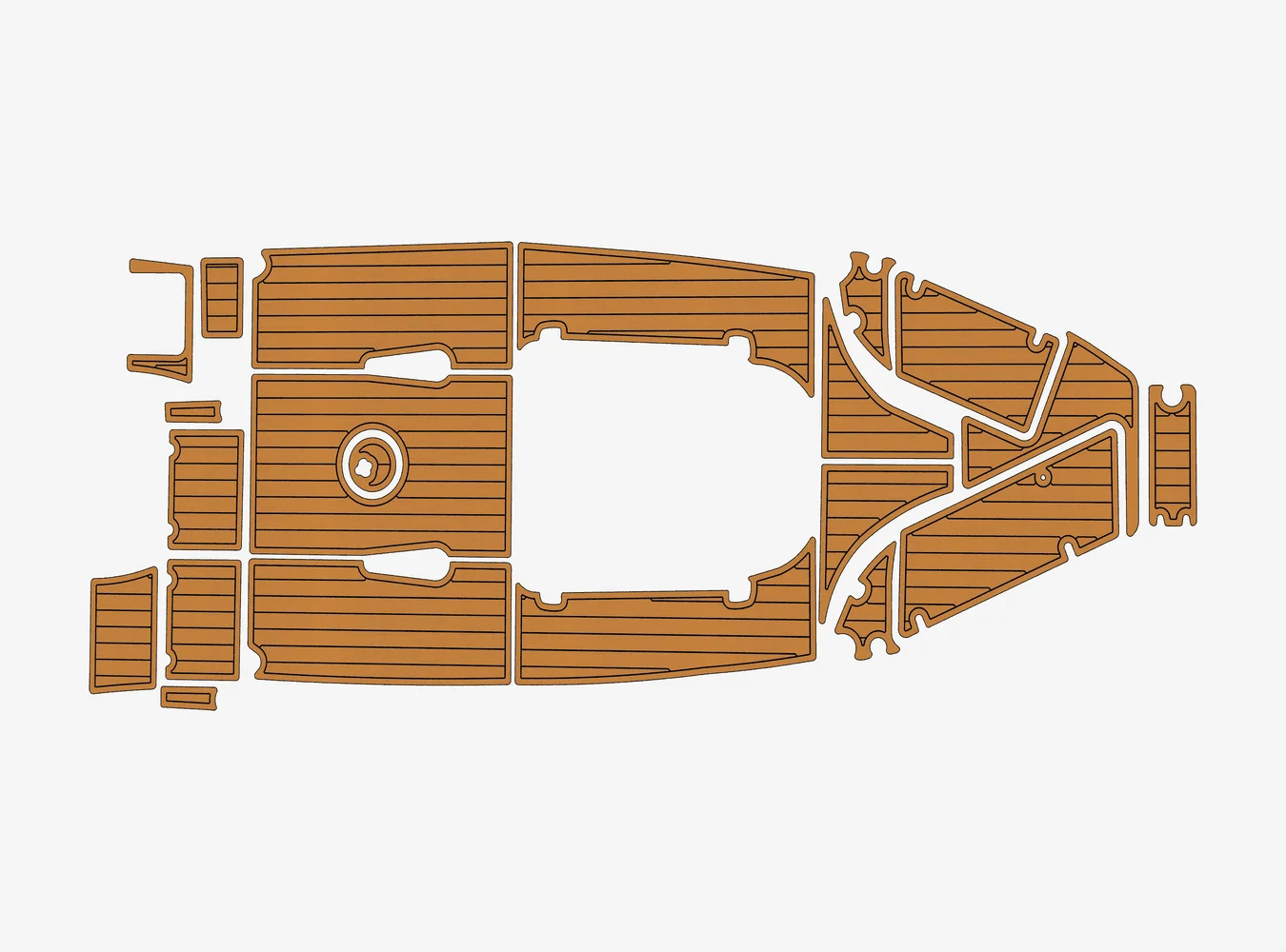 

2015-2017 Sea Hunt 211 1/4 "6 мм Eva Faux Teak Deck Серфинг Лодка Рыбацкая лодка Мотоцикл Hurts Crapet Нескользящий коврик Морской пол