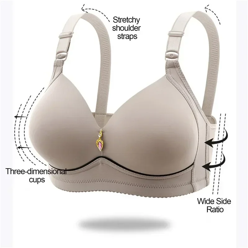 BC Cup Sexy Large Size No Steel Ring Comfortable Lingerie Push Up Breathable Women\'s Underwear Thin Cup Glossy Bras Mujer