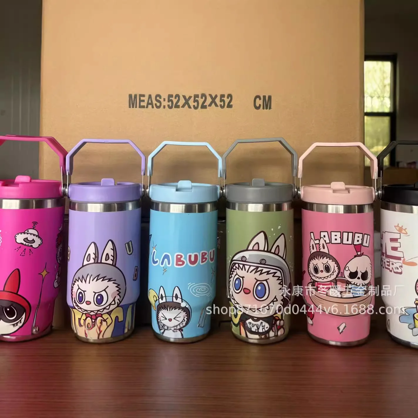 جديد لابرادور نمط الجليد الملك كوب سيارة كوب 304 الفولاذ المقاوم للصدأ كوب معزول مقبض منفذ واحد