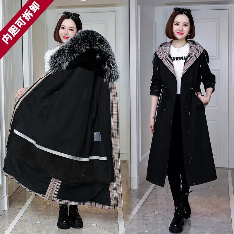 

Long Over-Knee 2022 New Korean Version of Raccoon Pie Loose Fur to Overcome Female Removable Otter Collar fur Coat Winter Coat