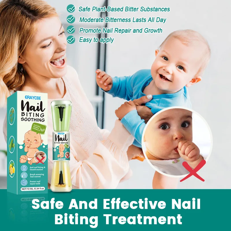 ERAYCEE Anti Nail Biting Polish Protection Children  Quit Eating Hand Addiction Chewing Finger Non-Toxic Fingernail Bitter Water