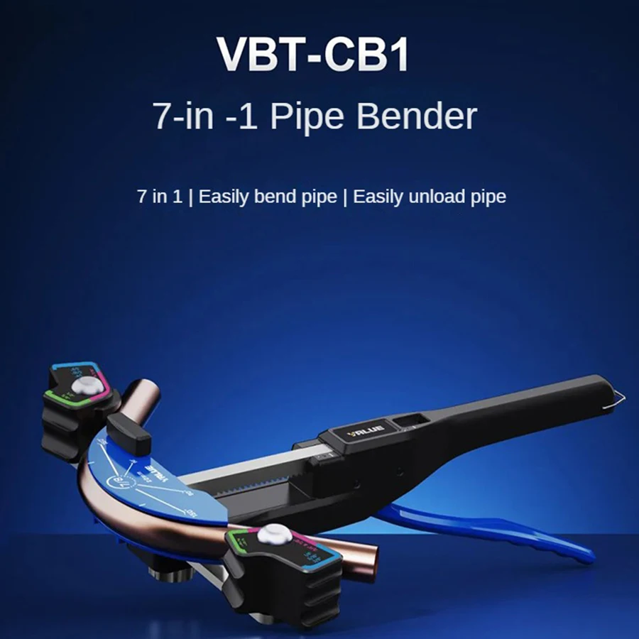 Flyover manual pipe bender VBT-CB1 VBT-CB1R air conditioning copper aluminum pipe 7 in 1 with positive and negative pipe bender