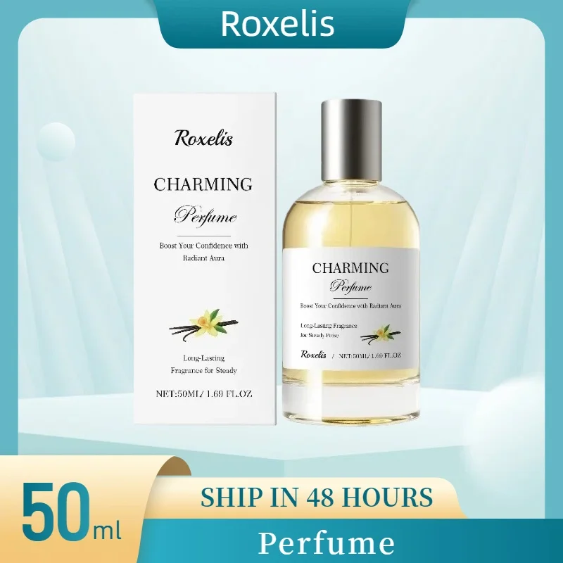 50 مل عطر كهرماني فانيليا عطر يدوم طويلاً لإزالة الرائحة أنيق منعش يومي فرمون أو دو برفوم بخاخ للجسم