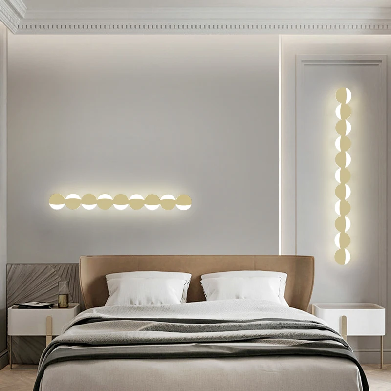 Imagem -06 - Lâmpadas de Parede Led Esféricas Modernas para Decoração de Casa Tira Longa Quarto Lâmpada de Cabeceira Sala Sofá Luz Luxo Novo